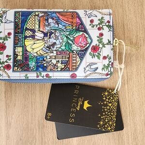Disney Beauty And The Beast Princess Wallet with Stained Glass Design